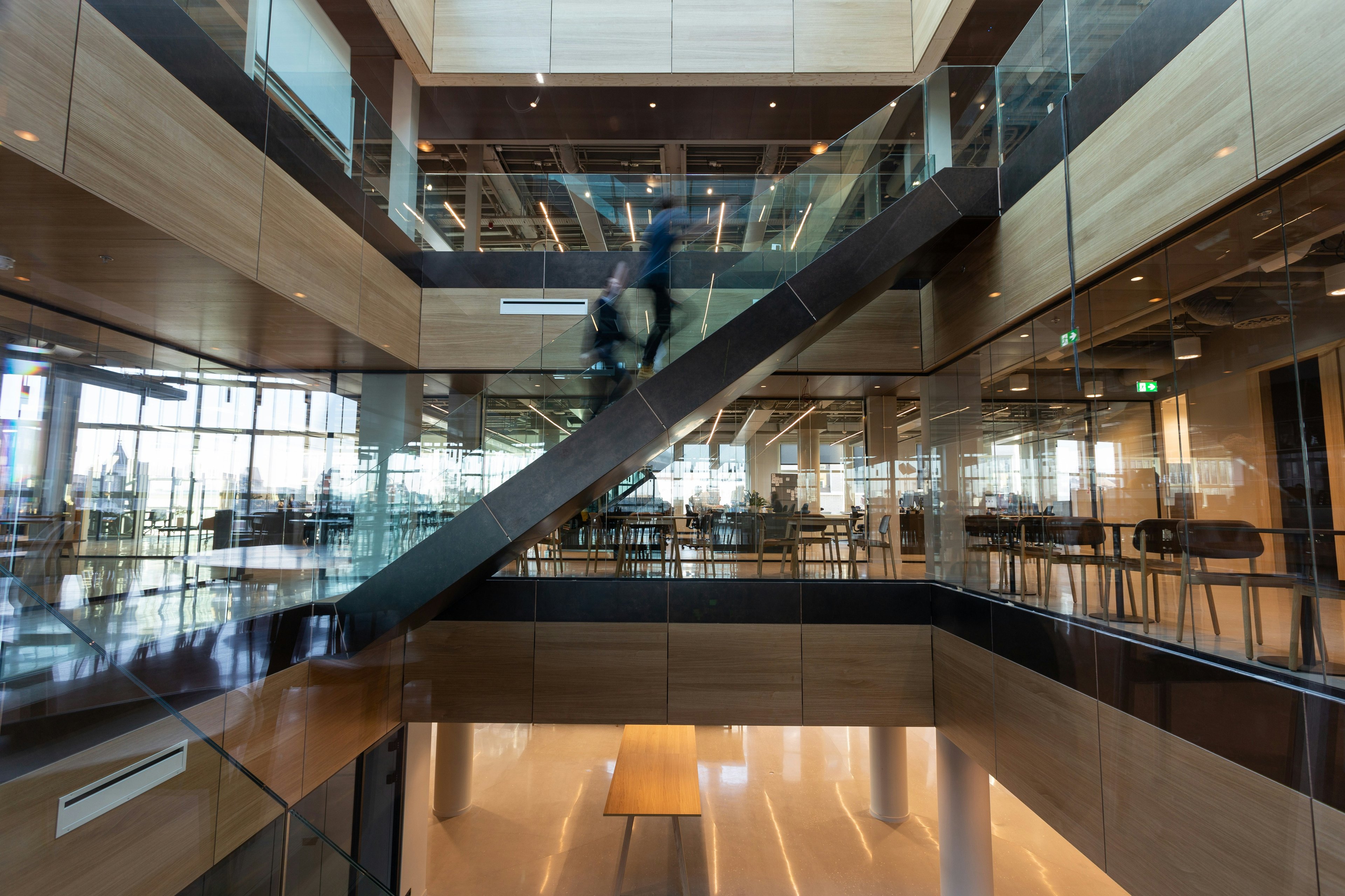 Modern office building interior